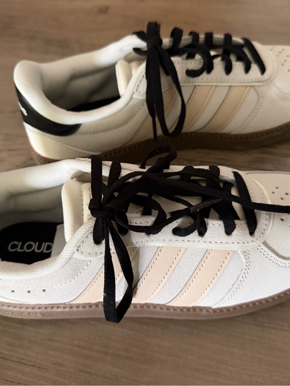 adidas Cream and Black Retro-Inspired Sneakers